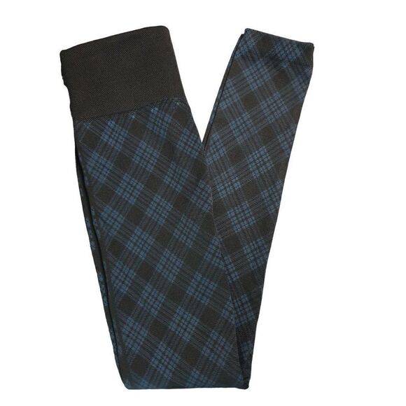 Women's Fleece Lined Leggings Hi Rise Thermal Fleece Tights Black Navy S/M NWOT - Picture 3 of 6